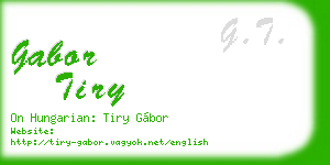 gabor tiry business card