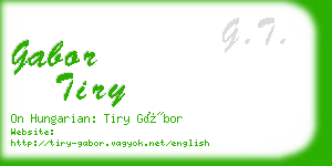 gabor tiry business card